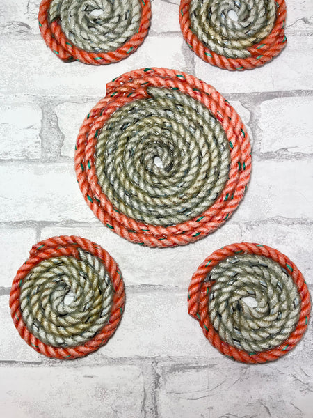 Western Coiled Rope Coaster Set