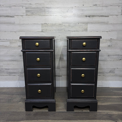 Matching Set Of 2 Black Nightstands