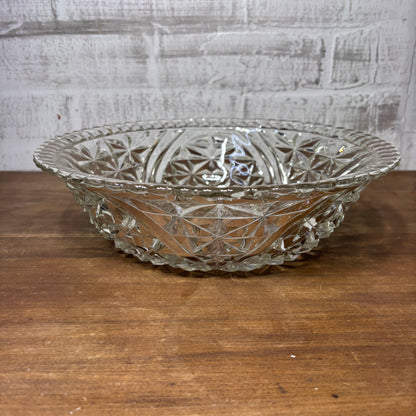 Vintage Anchor Hocking “Stars And Bars” Crystal Glass Bowl