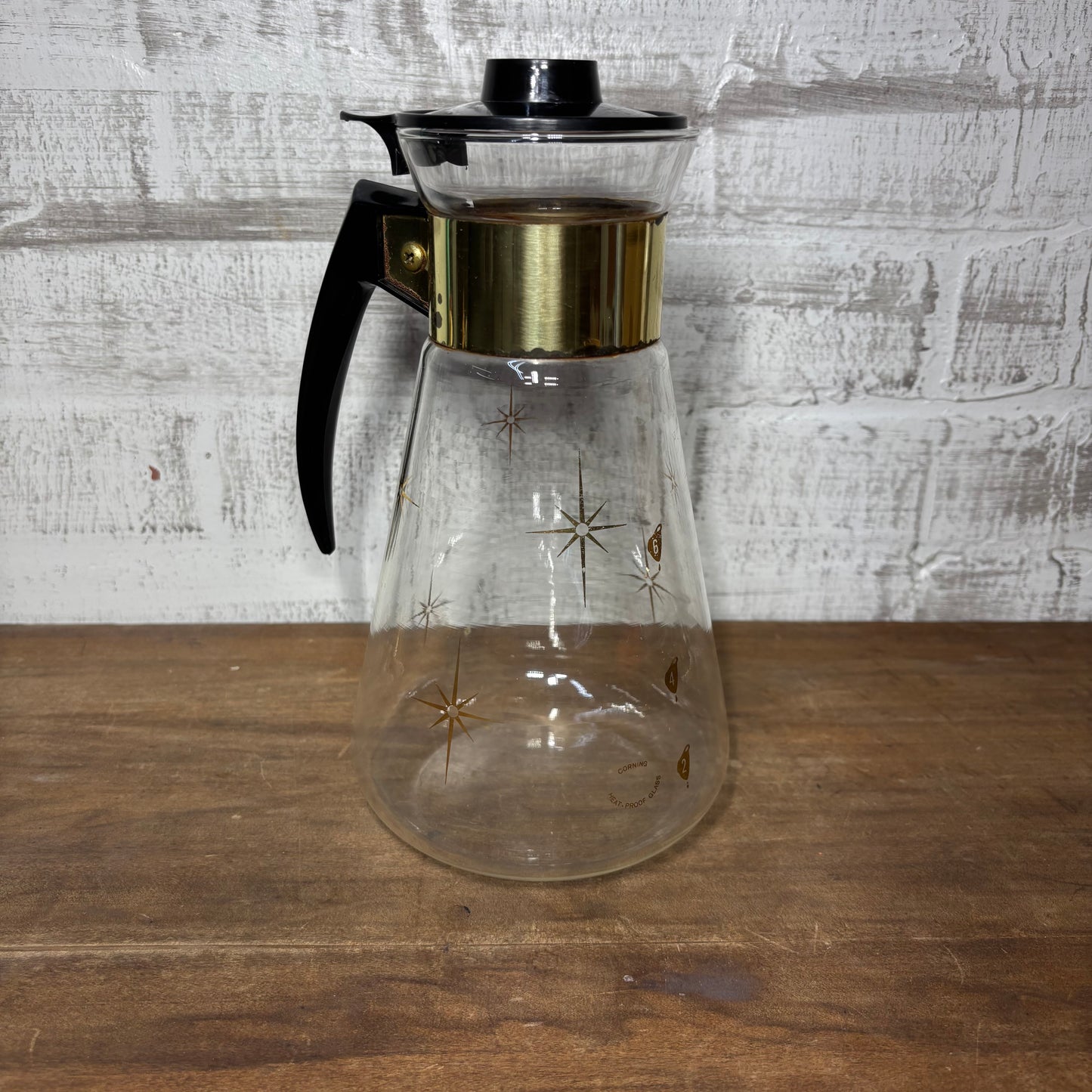 Mid Century Atomic Starburst  Corning Ware Coffee Carafe