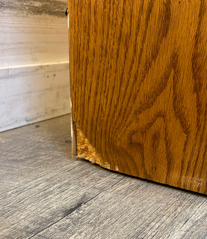 Tall Skinny Oak Bookshelf