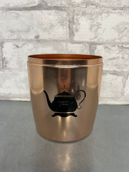 Vintage West Bend Copper Colored Aluminum Canister