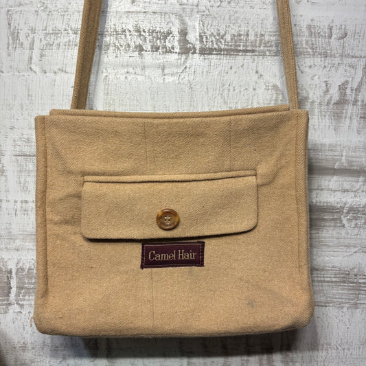 Vintage Tan Camel Hair Crossbody Bag