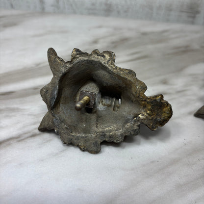 Vintage Brass Lion Head Drawer Pulls