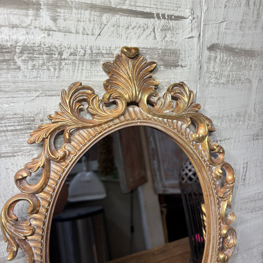 Ornate White Gold Mirror