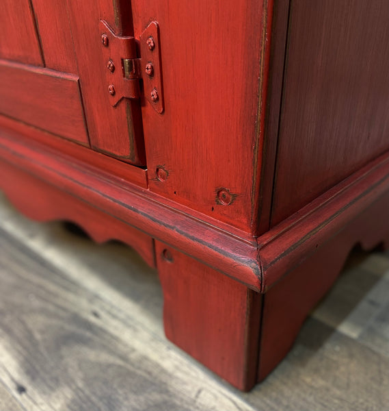 Rustic Barn Red Buffet Cabinet