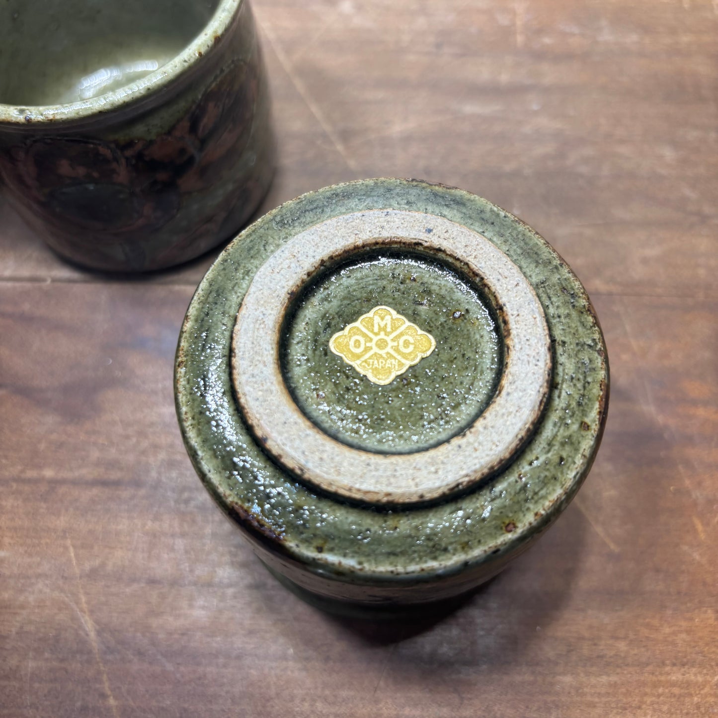 Vintage OMC Japan Stoneware Sake Cups Set of 3