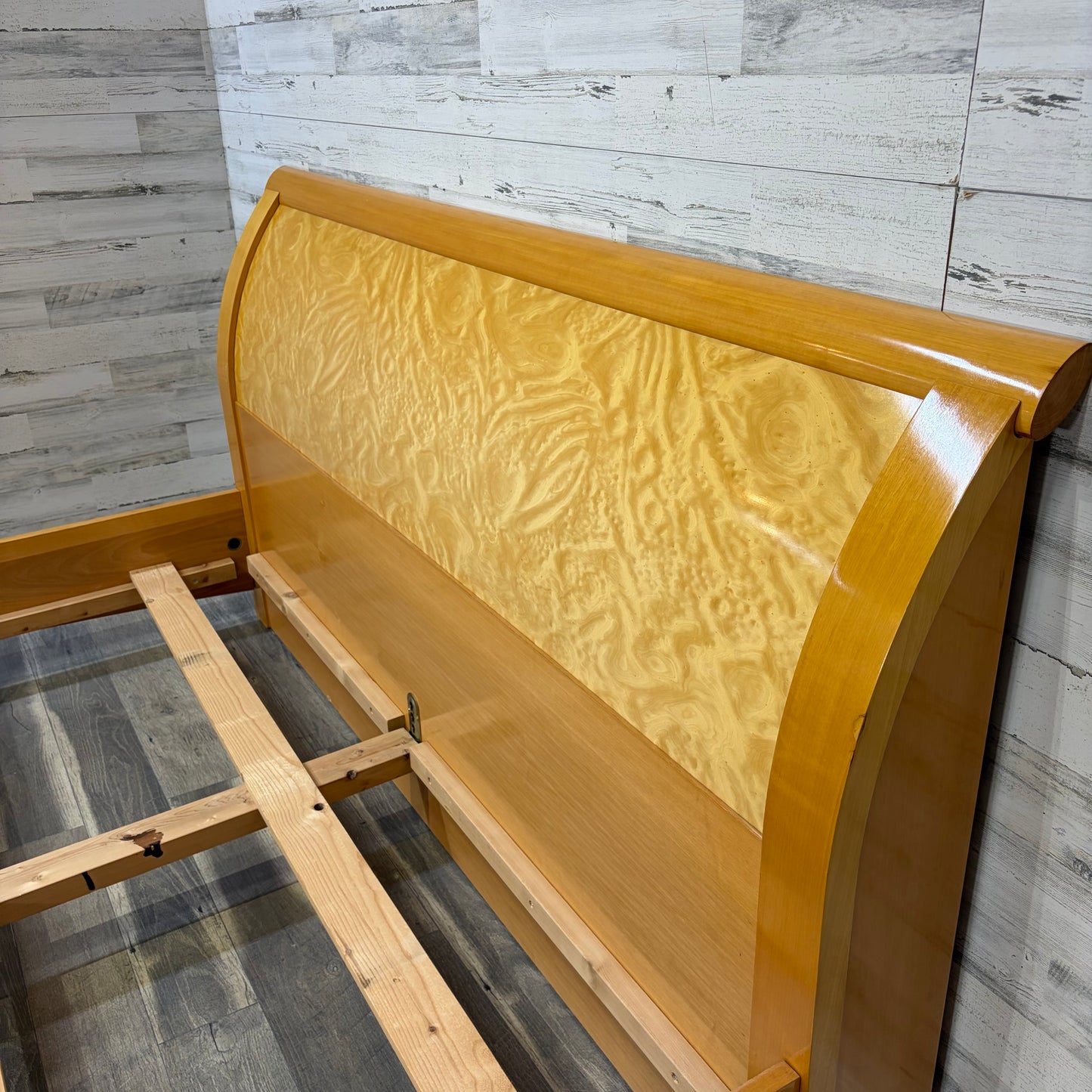 Vintage Birdseye Maple King Bedframe