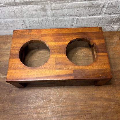 Wooden Elevated Dog Bowl Stand