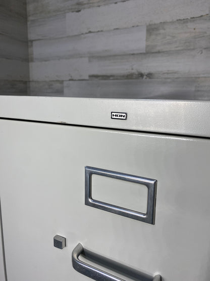 White Metal Hon 4 Drawer File Cabinet