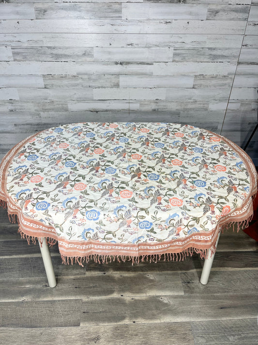 Vintage Round Birds & Floral Table Cloth
