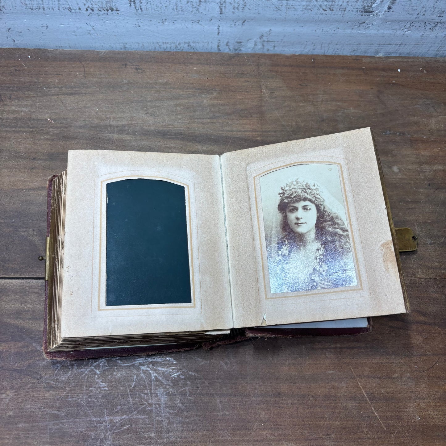 Antique Victorian Photo Album W/ Photos