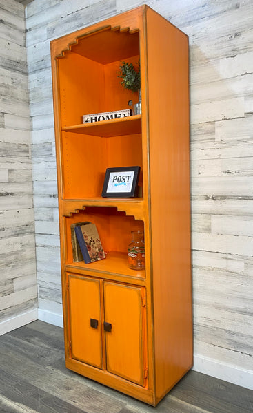 Rustic Orange Bookshelf