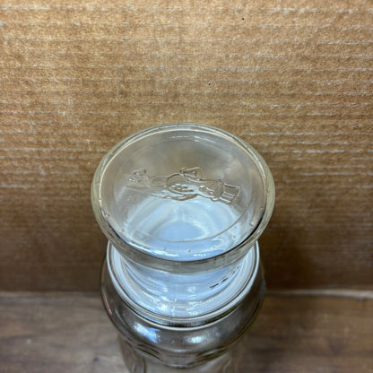 Vintage Mr. Peanut 75th Birthday Glass Canister Food Storage Container