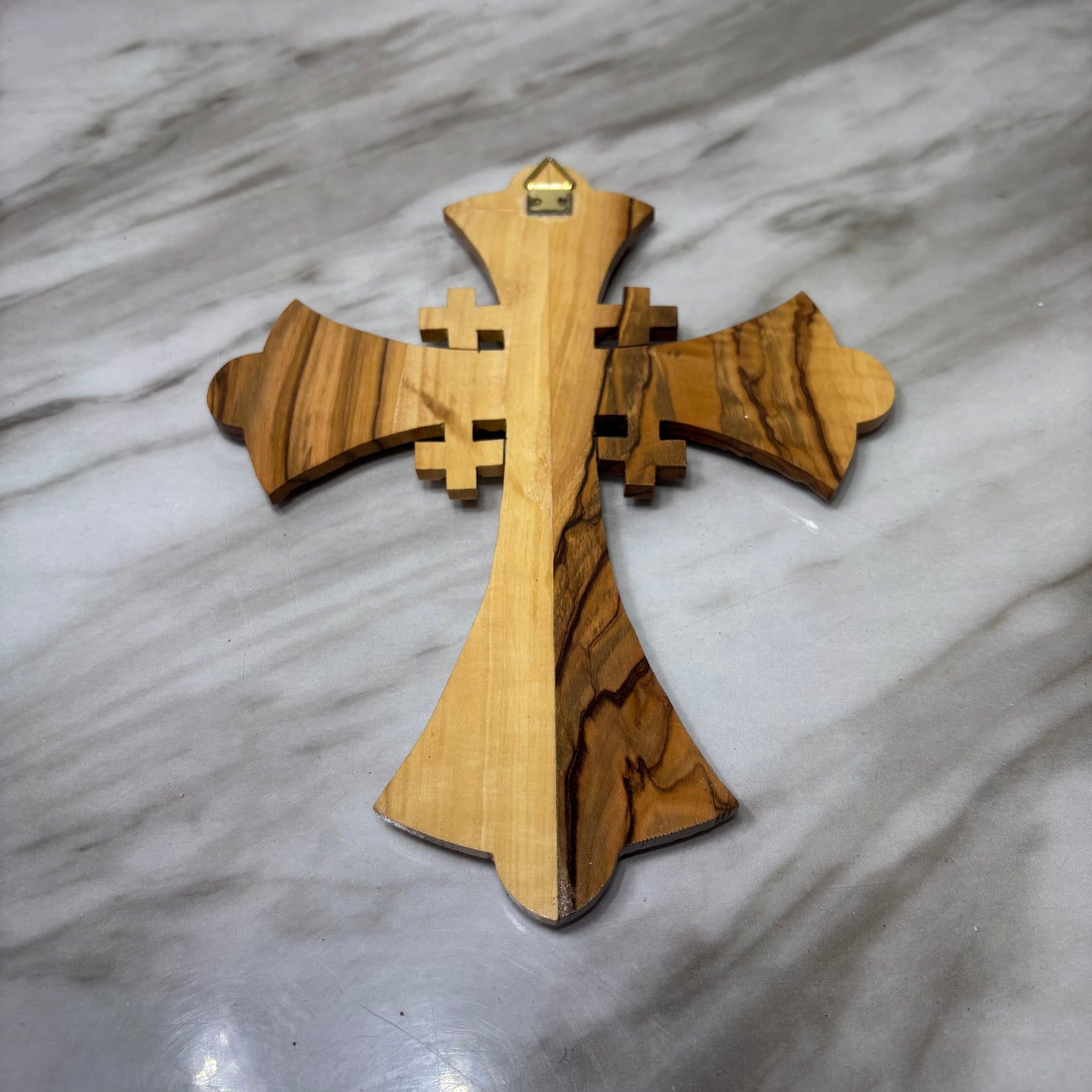 Handcrafted Olive Wood Jerusalem Cross