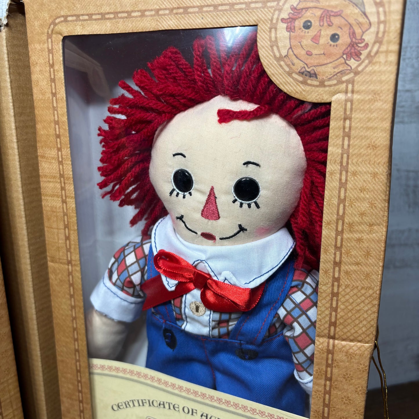 Raggedy Ann & Andy Dolls W/ Certificate Of Authenticity New In Box Set