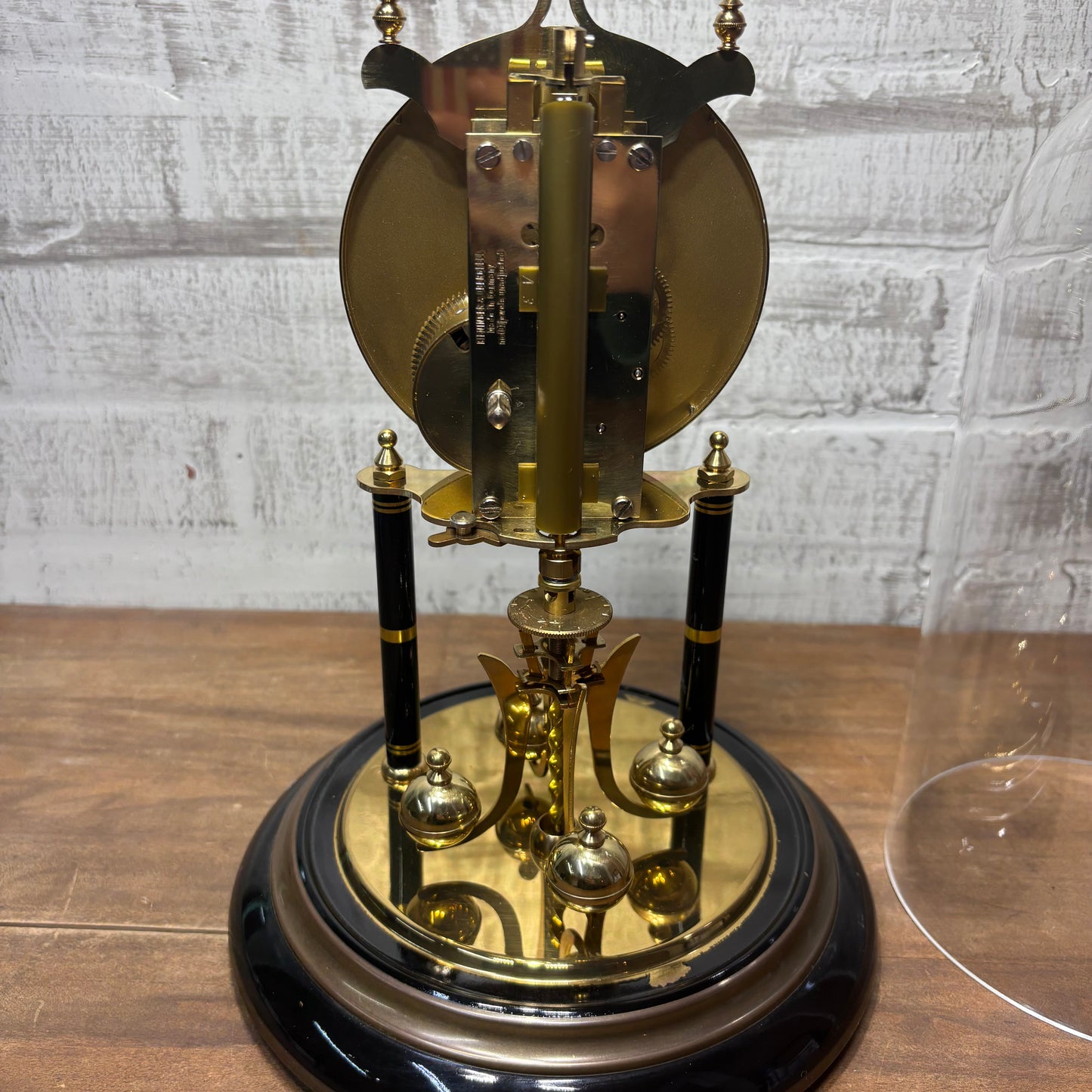 Vintage German Kundo Floral 400 Day Torsion Anniversary Mantel Clock