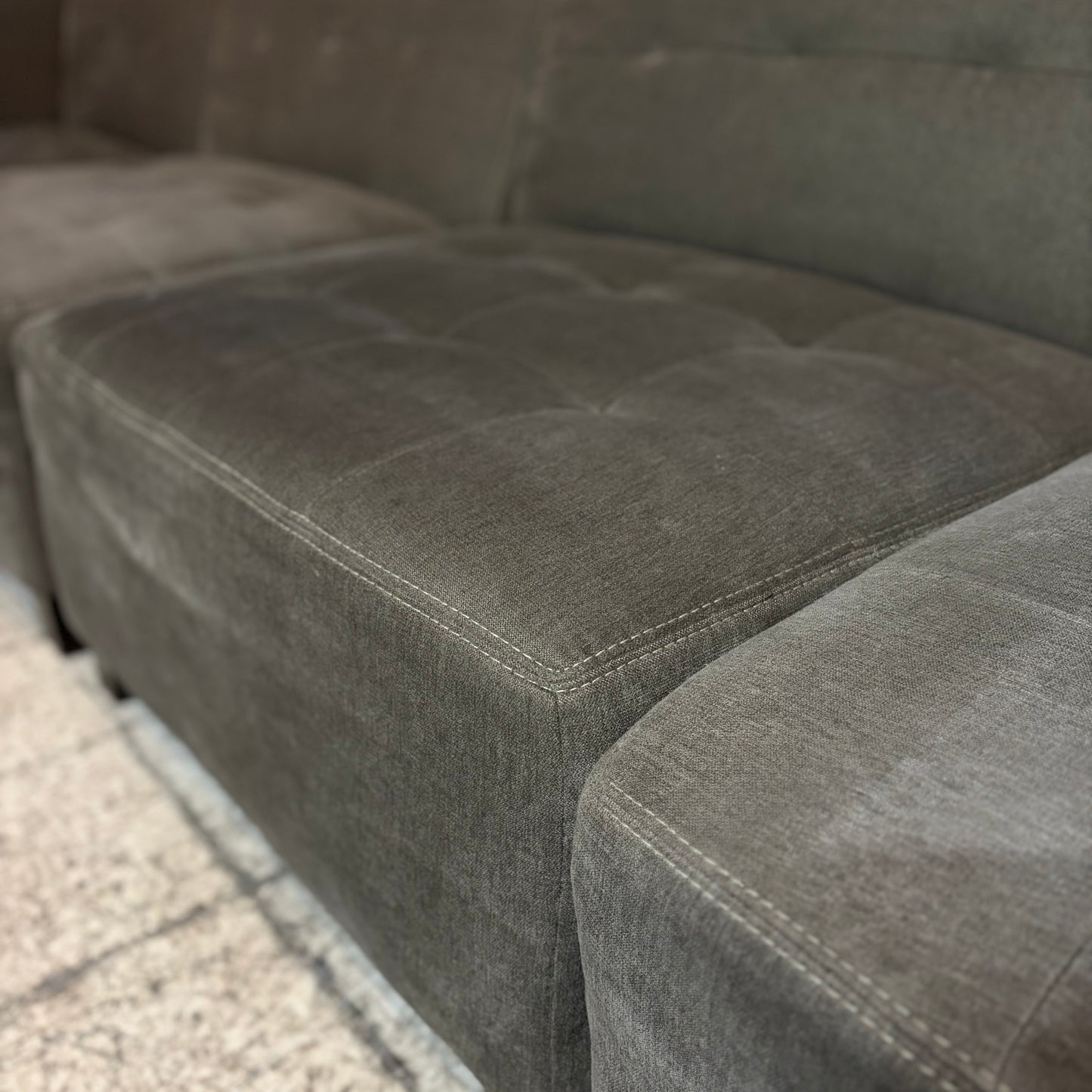 8pc Dark Gray Modular Sectional Couch