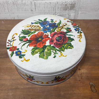 Vintage Sewing Lot Tin