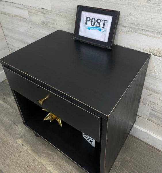 Modern Black Nightstand