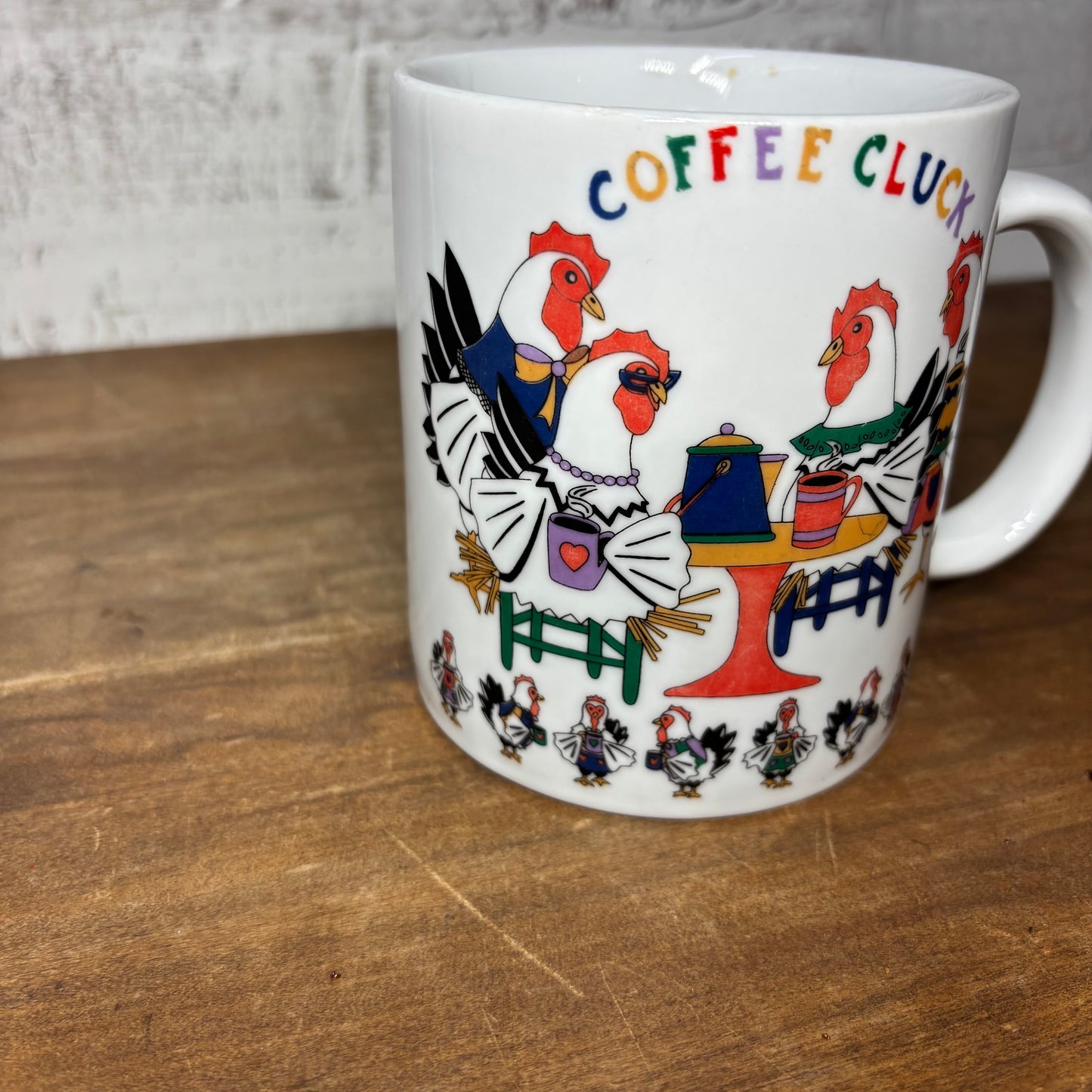 "Coffee Cluck" Chicken Large Mug