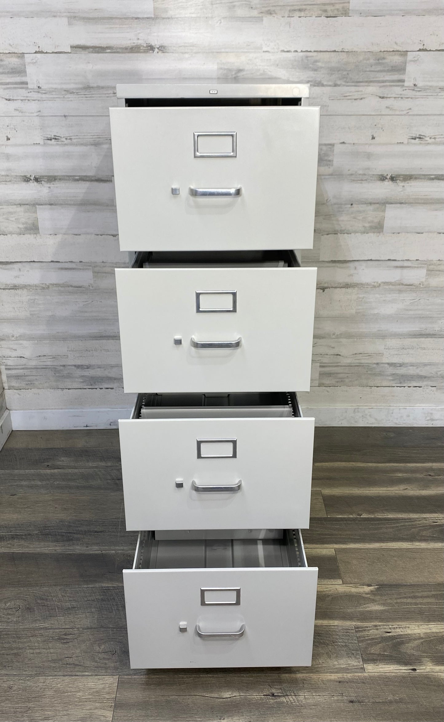 White Metal Hon 4 Drawer File Cabinet