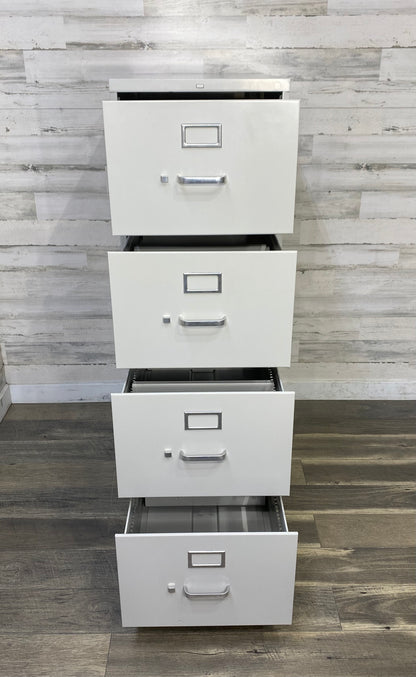White Metal Hon 4 Drawer File Cabinet