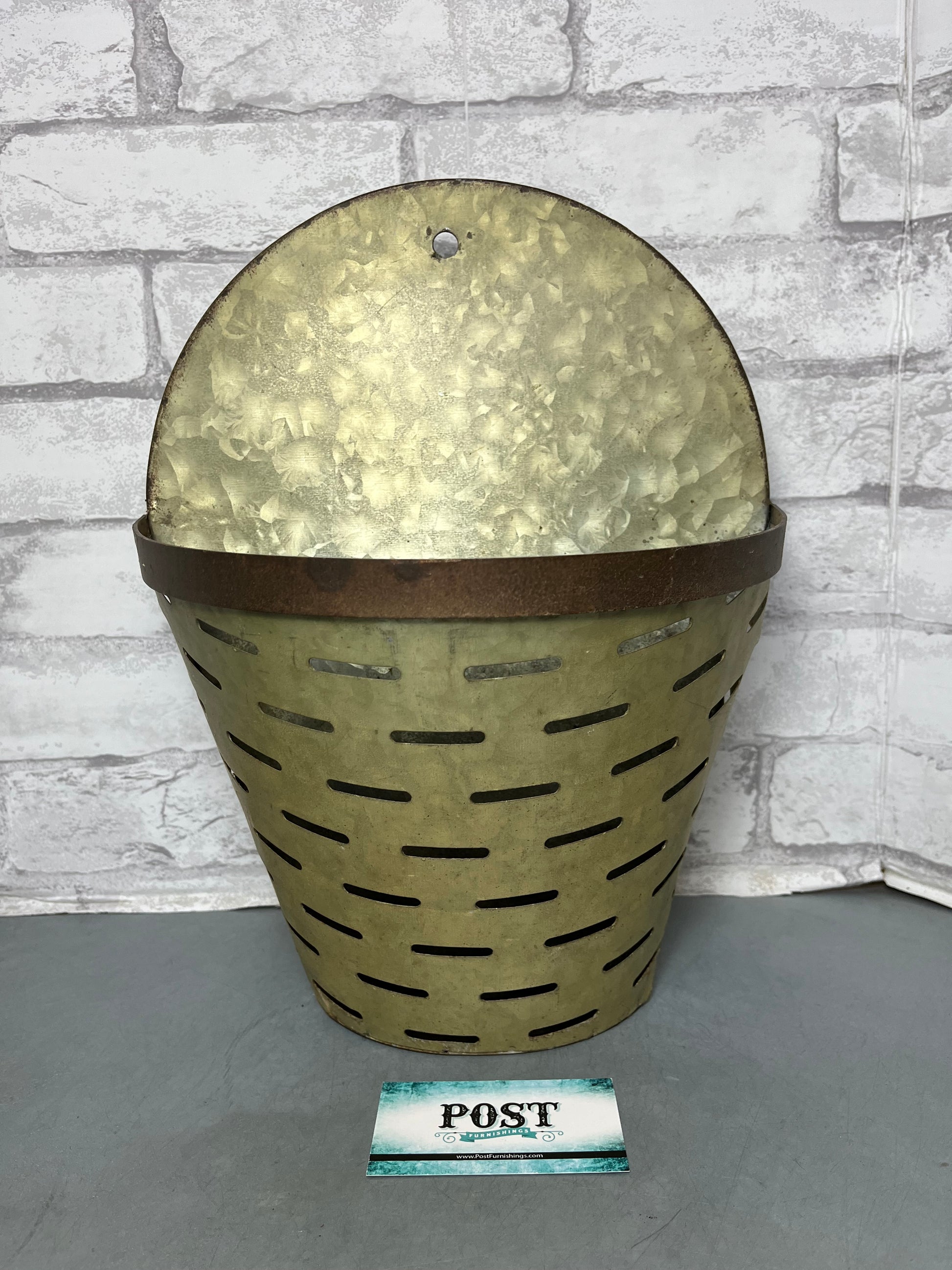 gold metal hanging planter Gold Metal Hanging Planter