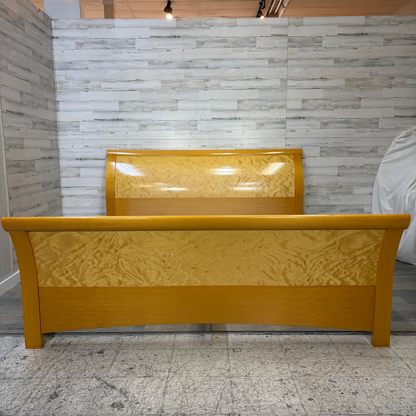Vintage Birdseye Maple King Bedframe