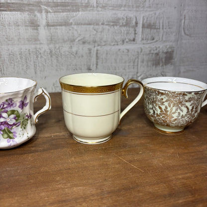 Vintage Porcelain Teacups Set of 4 #6 Table