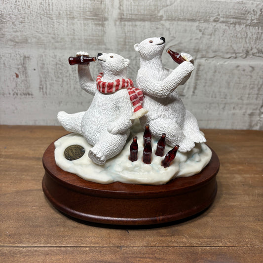 1994 Coca Cola Polar Bears Heritage Collection Music Box