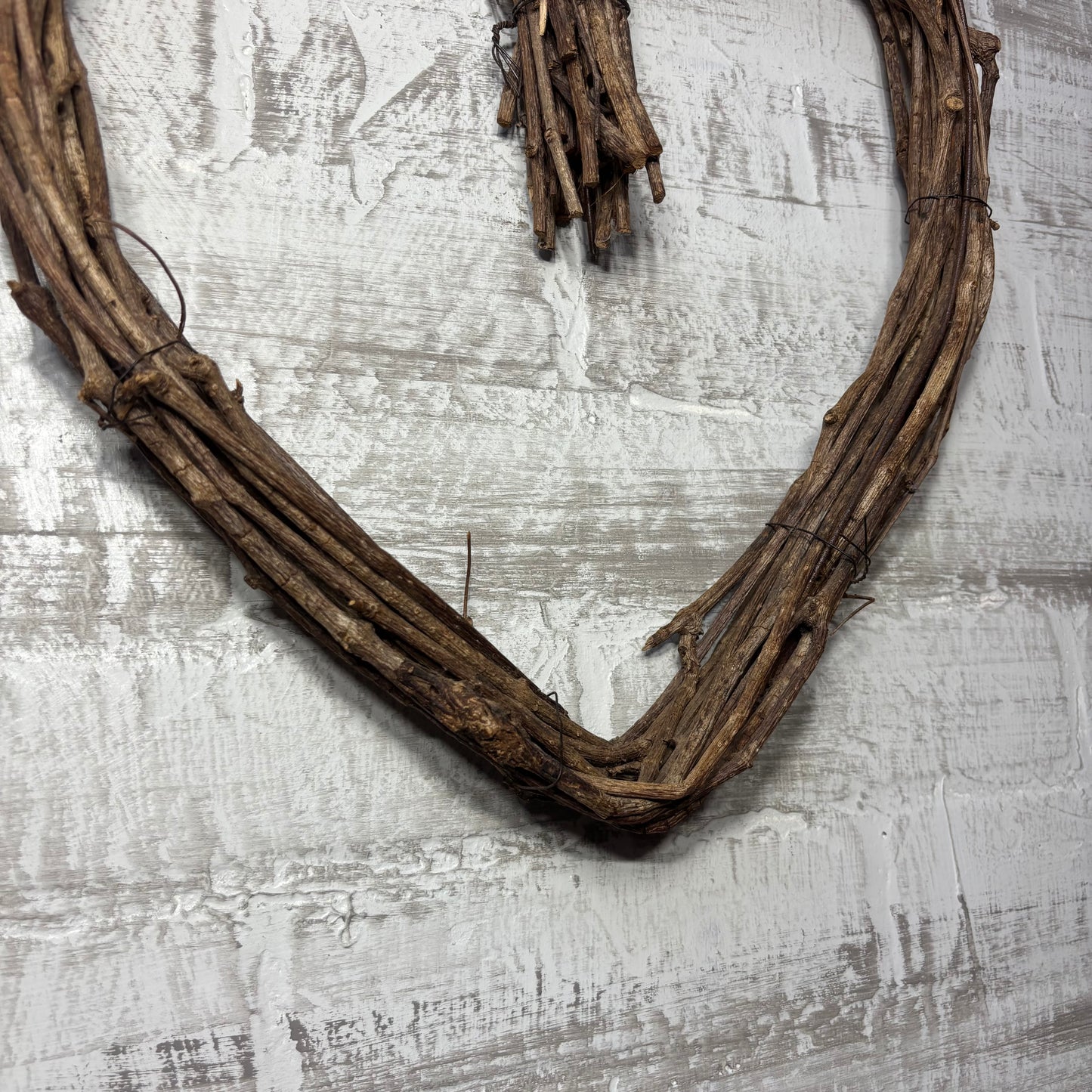 Rustic Grapevine Heart Wreath