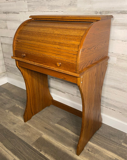 Small Oak Rolltop Desk