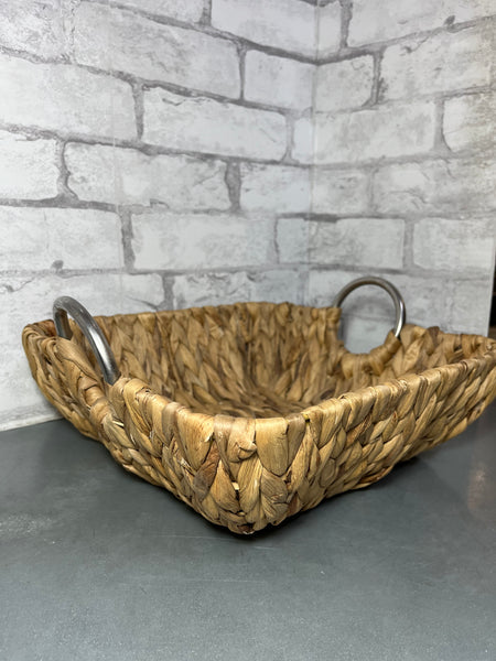 Shallow Woven Seagrass Basket