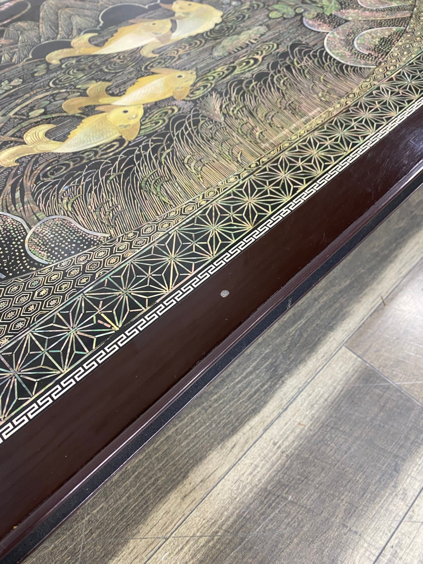 Vintage Folding Korean Tea Table - Brown