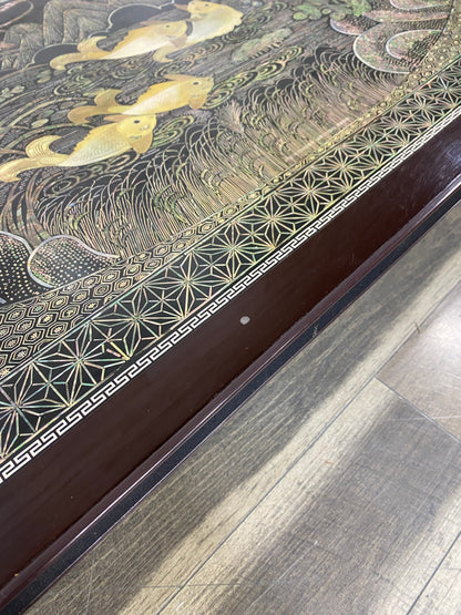 Vintage Folding Korean Tea Table - Brown