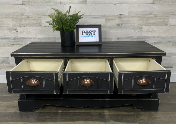 Black Coffee Table W/ Storage