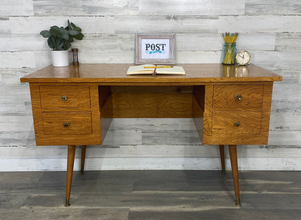 Mid Century Wood Desk