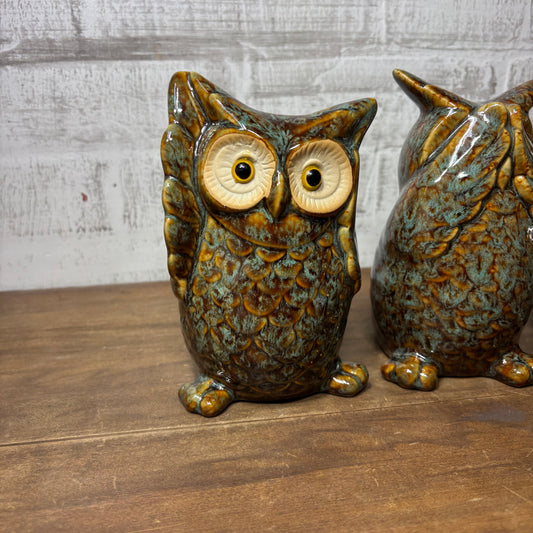 Three Wise Owl Figurines
