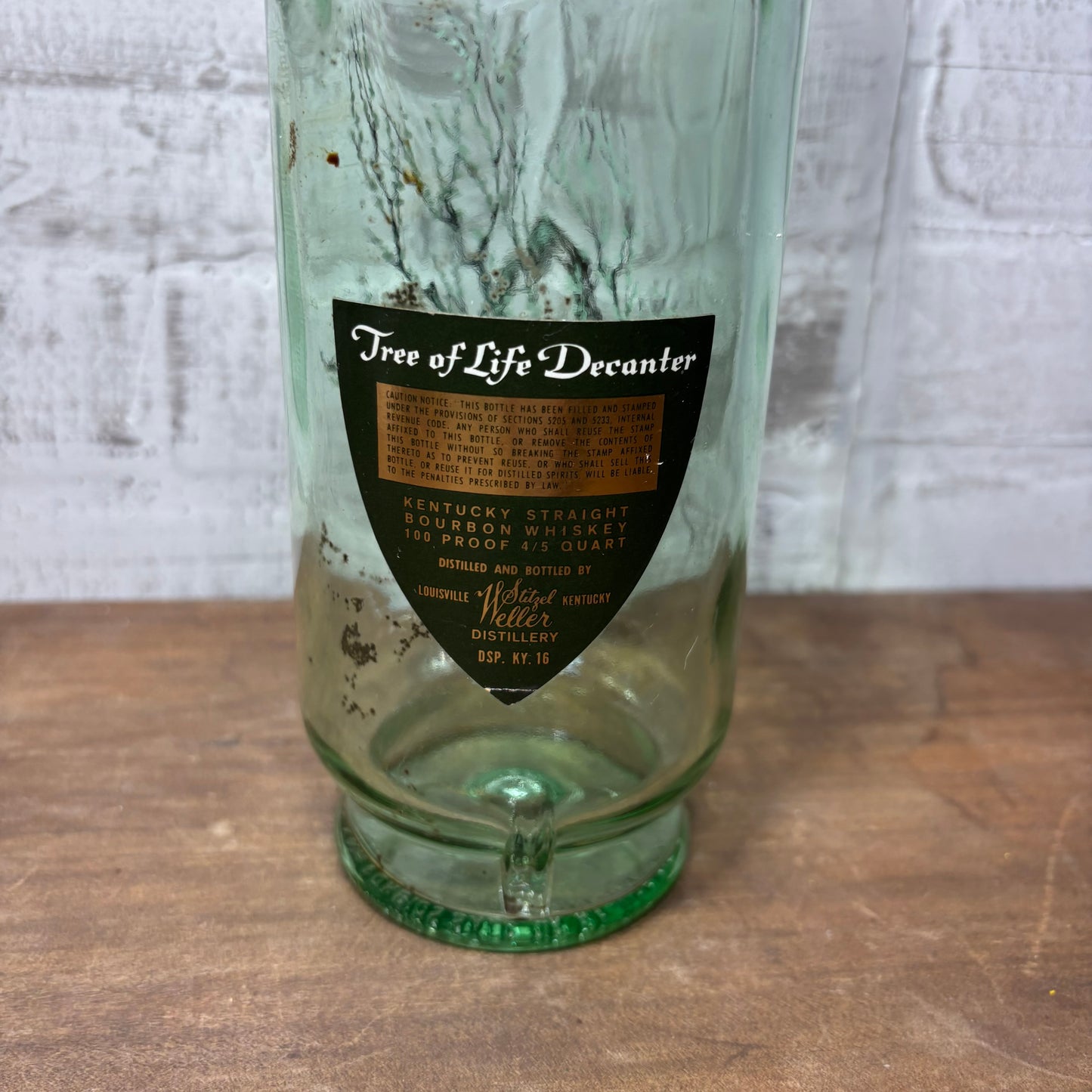 Vintage Old Fitzgerald Kentucky Bourbon Whiskey Glass Decanter