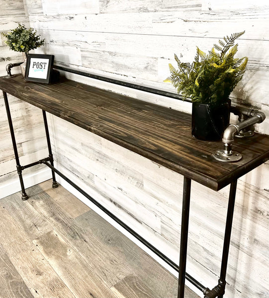 Rustic Industrial Bar Table