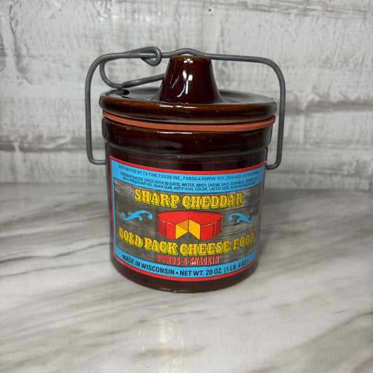 Vintage Brown Glazed Stoneware Cheese Small Crock