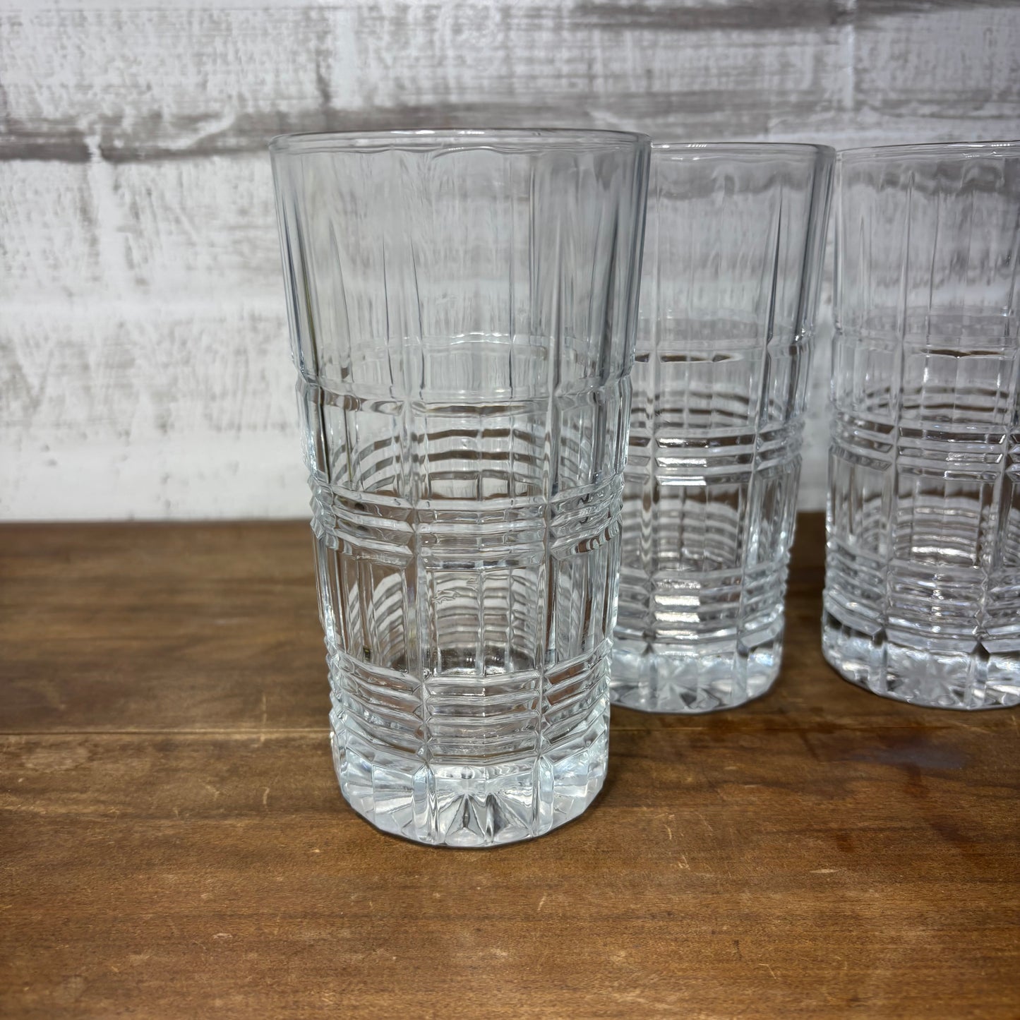 Cristal D'Arques Crystal Carrolton Pattern Tumbler Glasses Set Of 4