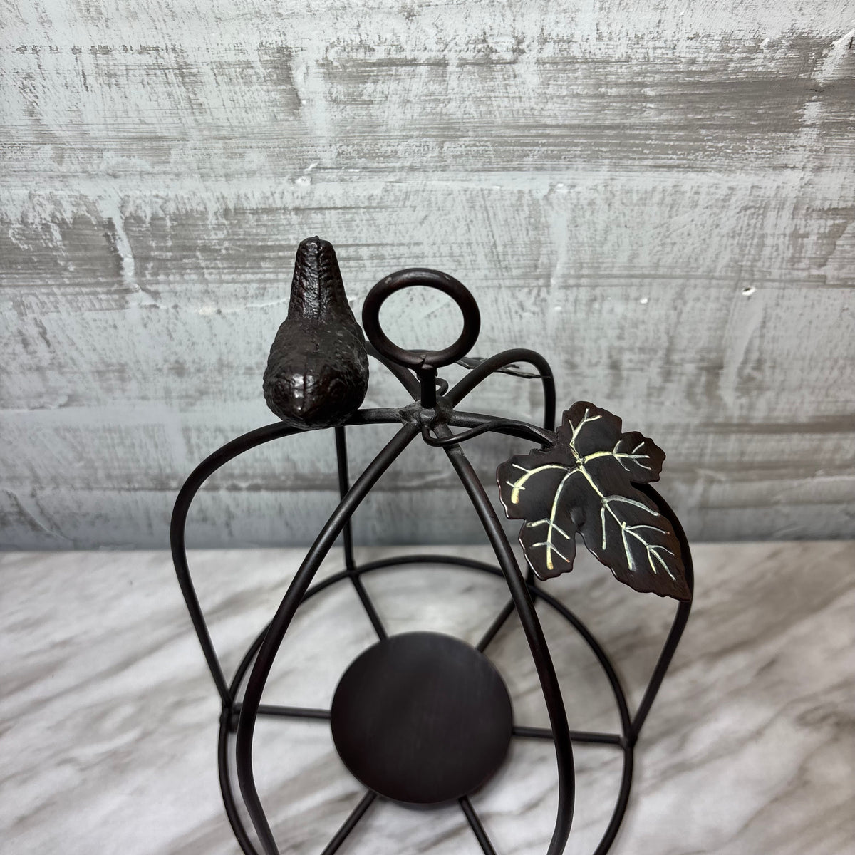 French Country Bird Cage Candle Holder