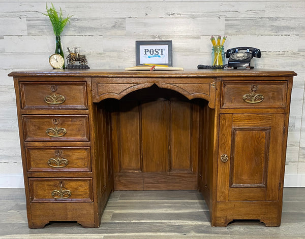 Antique Solid Wood Writing Desk