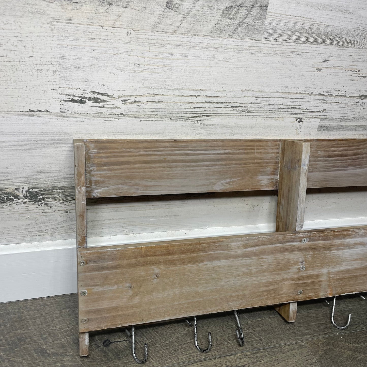 Decorative Wooden Wall Decor W/ Hooks