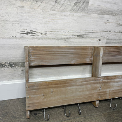 Decorative Wooden Wall Decor W/ Hooks