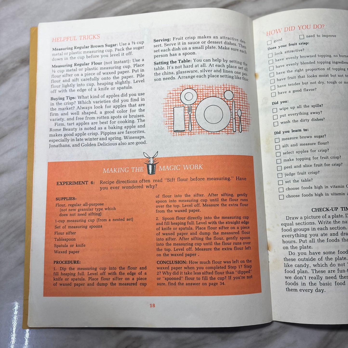 Vintage 4-H Book Tricks for Treats Halloween Cookbook Fun With Food