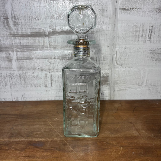 Vintage License Plate Whiskey Glass Decanter
