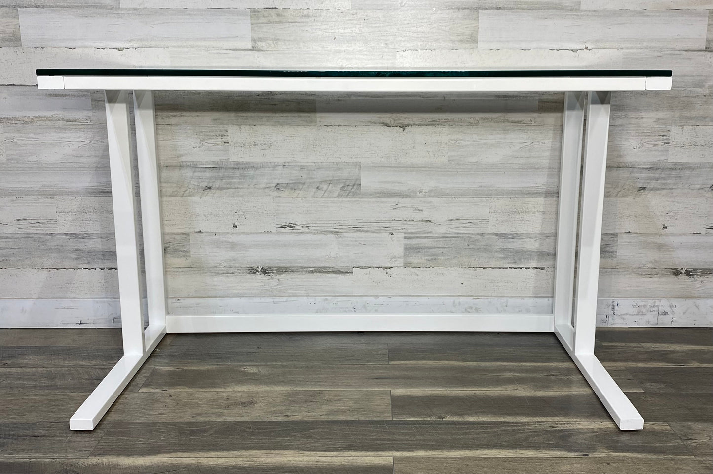 Crate & Barrel Glass Top Pilsen Desk